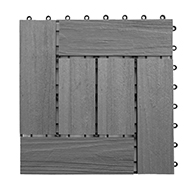 Hawaiian GrayHelios Composite Deck Board Tiles (6 Slat)