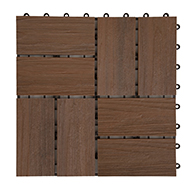 Brazilian BrownHelios Composite Deck Board Tiles (8 Slat)
