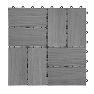 Hawaiian GrayHelios Composite Deck Board Tiles (8 Slat)
