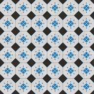 Floret MidnightMargo Flex Tiles - Modern Mosaics