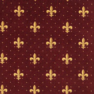 BurgundyJoy Carpets Fleur-de-Lis Carpet