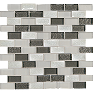 Diamond Delta Brick JointDaltile Crystal Shores Glass Mosaic