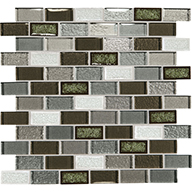 Emerald Isle Brick JointDaltile Crystal Shores Glass Mosaic
