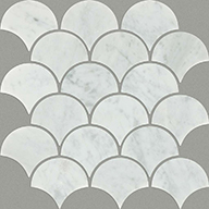 Fan Bianco CarraraShaw Chateau Natural Stone Ornamentals Tile
