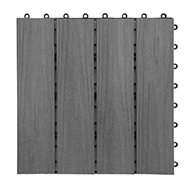 Hawaiian Gray Helios Composite Deck Board Tiles (4 Slat)