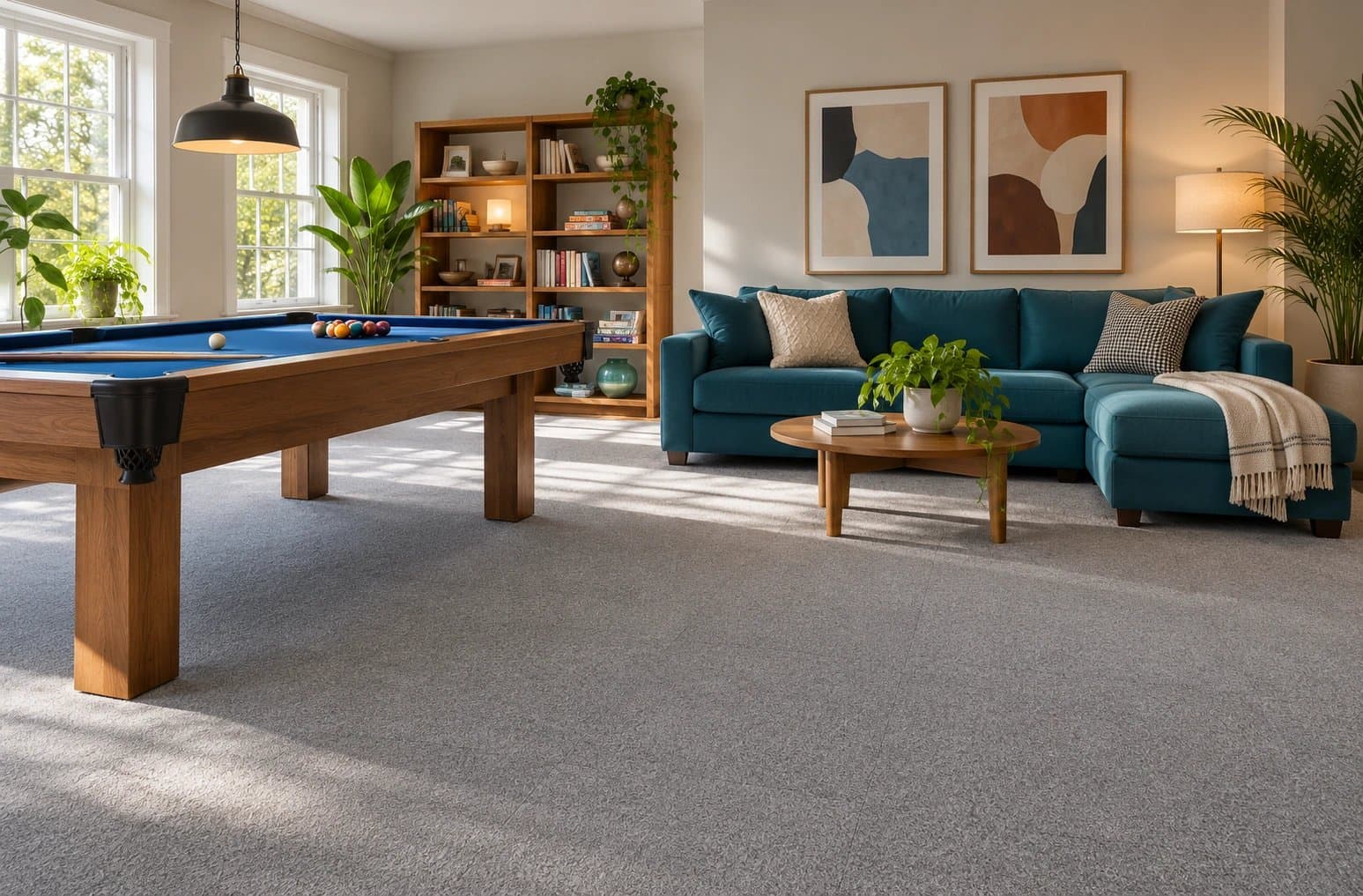 5/8" Eco-Soft Foam Cushioned Carpet Tiles - Interlocking