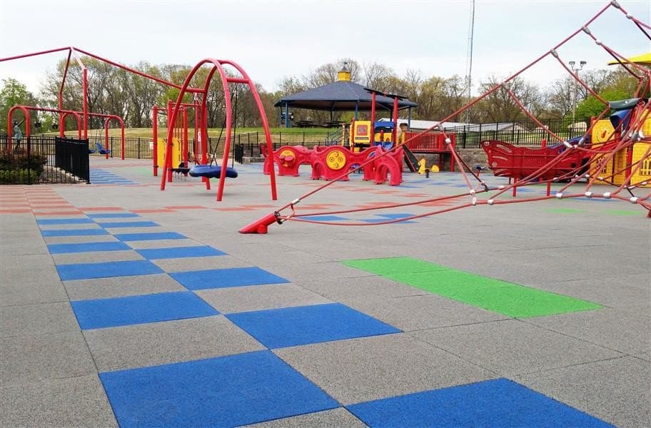 PlaySafe Interlocking Rubber Playground Tiles