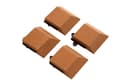Helios Deck Tiles Corner Kits — four reddish-brown composite corner pieces with black fasteners