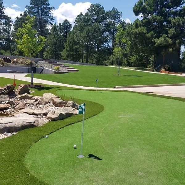 Pro Putt Premium Turf Rolls — Lime/Field Green artificial grass on a putting green