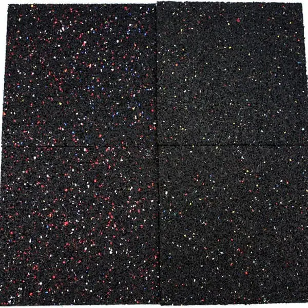 Four squares of rubber underlayment.