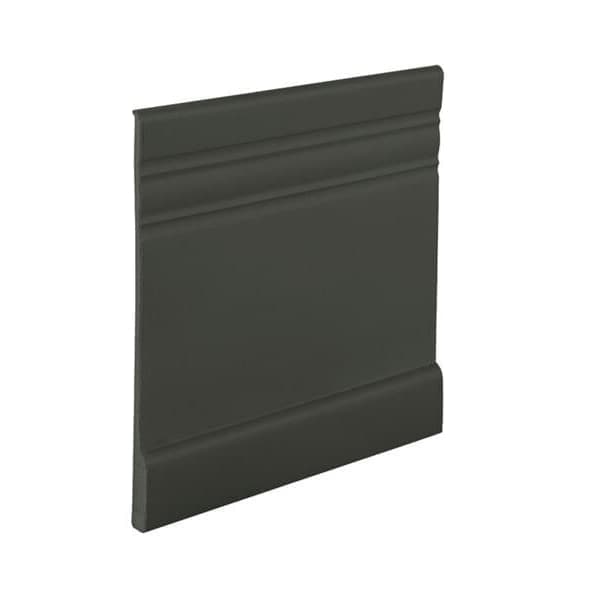 Impulse 5-1/4" x 60' Wall Base — dark gray thermoset rubber trim with horizontal grooves