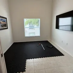Laying down over tile