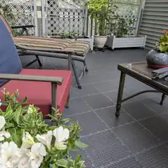 Finished tiled floor