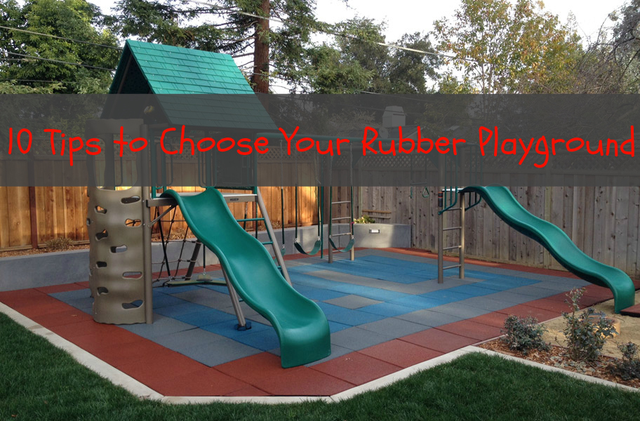 Rubber Playground Flooring, How Deep Should Rubber Mulch Be For Playground
