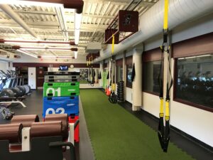 Turf Tiles in a fitness facility