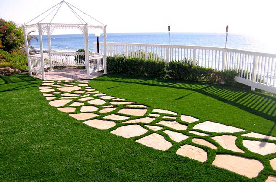 GREENLINE ARTIFICIAL GRASS 3D-W Pro 80 Spring 15 ft. Wide x Cut to Length  Green Artificial Grass Carpet GL3DW80S15CTL
