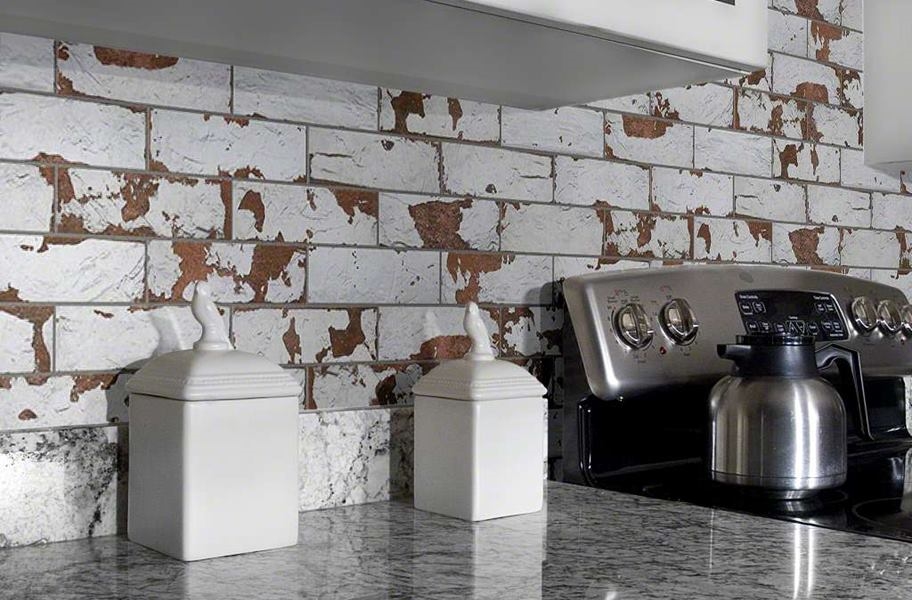 Tile layout trends: brick in a kitchen setting