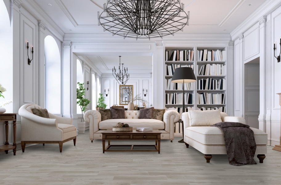 RevoTile flooring in a living room setting