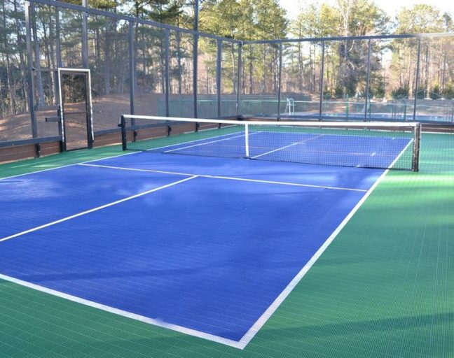 Court Flooring FAQ: outdoor pickleball court made from outdoor sport floor tiles