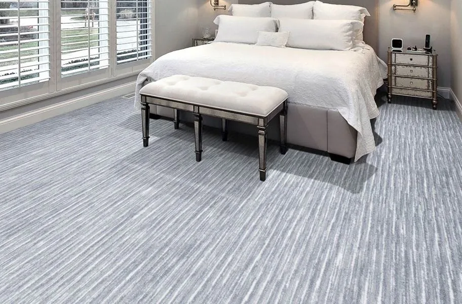 Joy Carpets Balanced Carpet, color in a cool blue