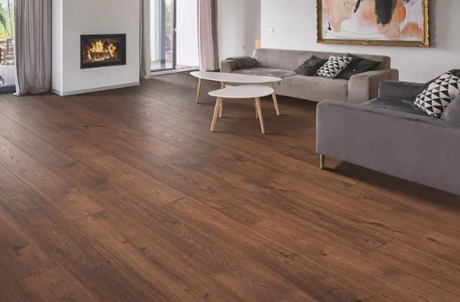 engineered hardwood vs. laminate: 12mm Elderwood Waterproof Laminate