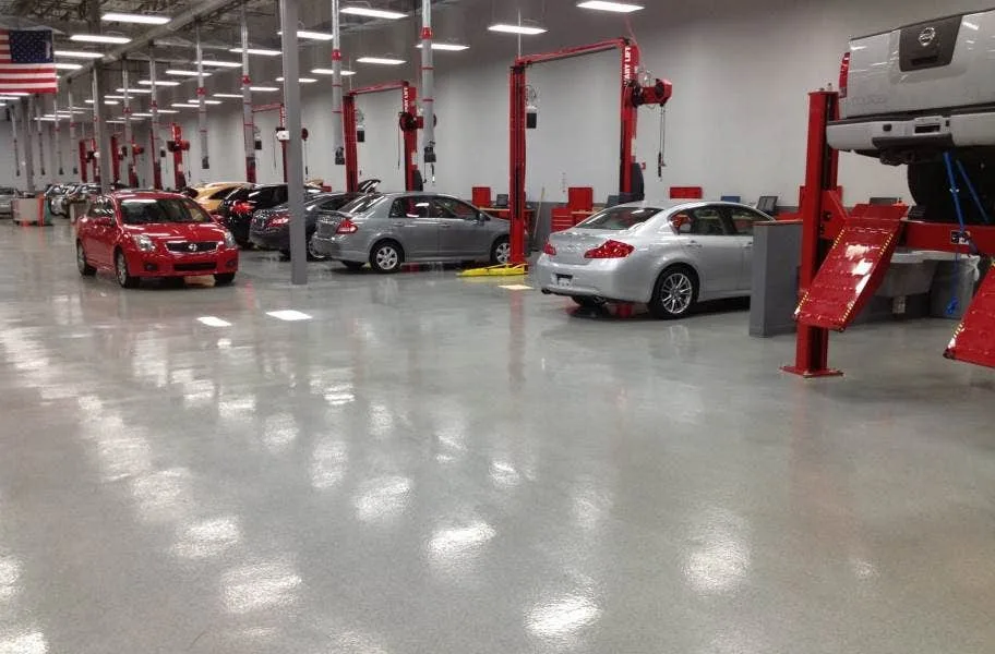 Armorpoxy II Commercial Epoxy Kit w/ Topcoat | Warehouse With Sleek Epoxy Garage Floor With Luxury Cars