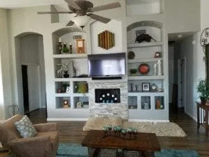 Customer review room shot of Mega Clic laminate flooring from Flooring Inc