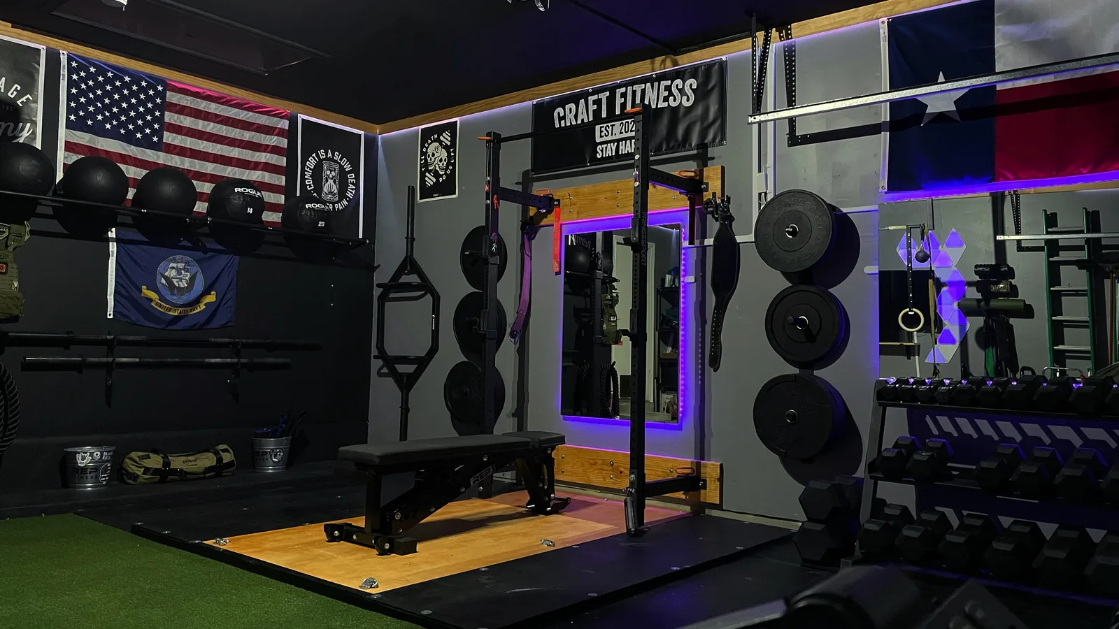 Performance Turf Rolls in a commercial gym