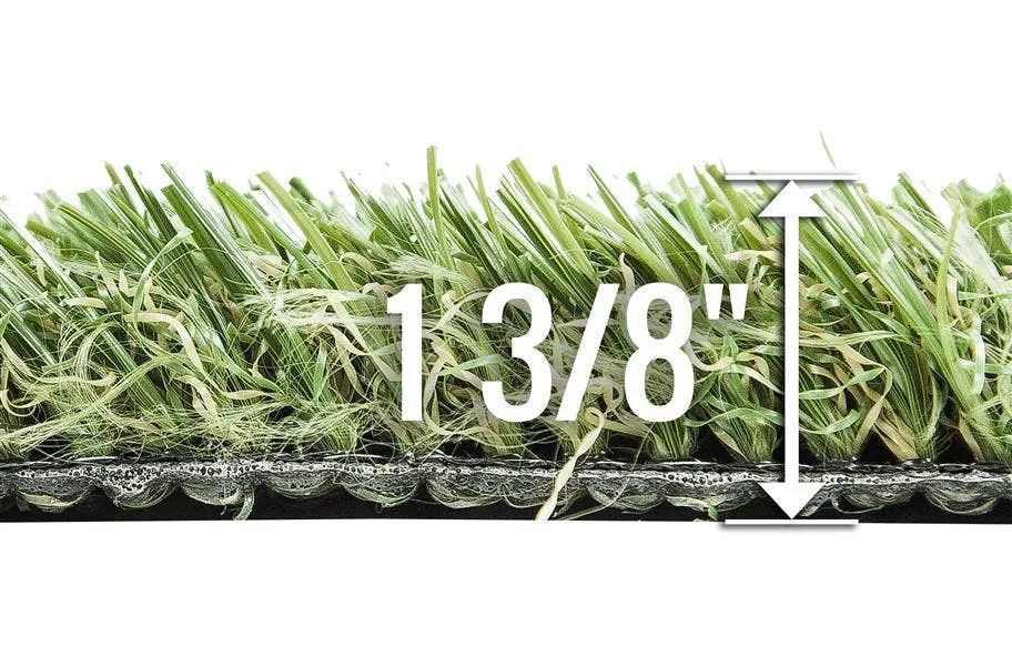 Playground turf rolls side profile to show thickness