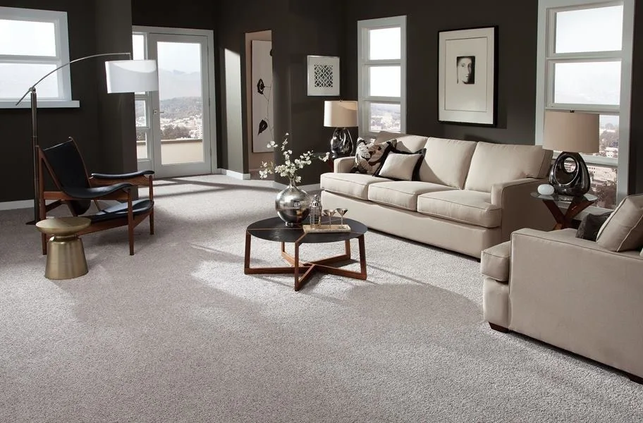 Carpet Padding Guide: broadloom carpet in a living room setting
