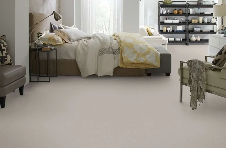 Floorigami Tambre Carpet Plank used in a bedroom