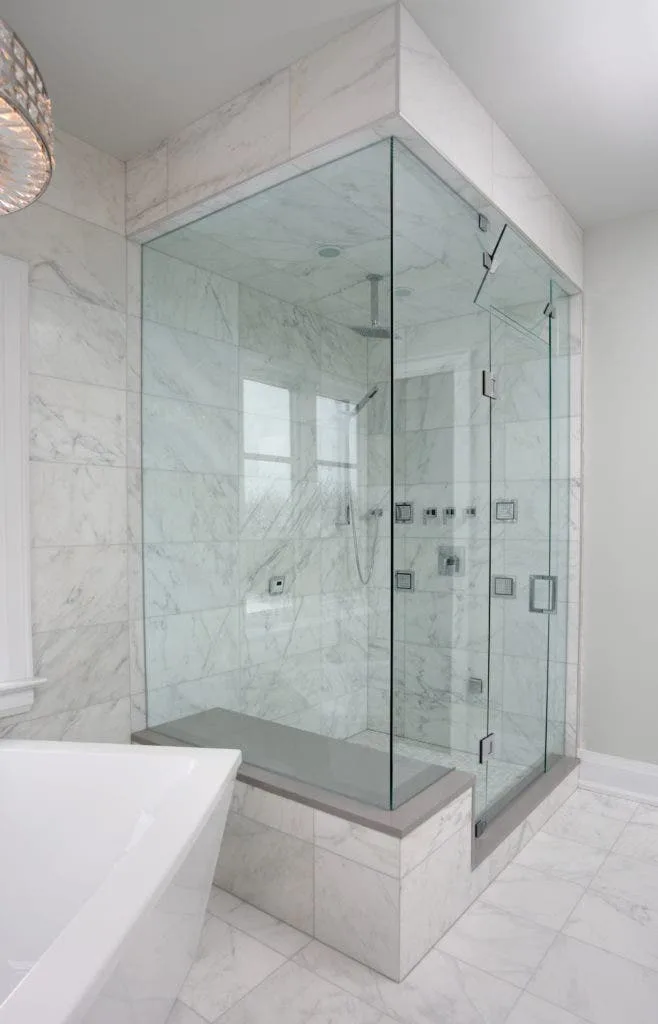FlooringInc bathroom flooring options example: Bathroom with luxury flooring