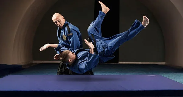 Foam Wrestling Mats Foam wrestling mats in a martial arts studio provide a cushioned and shock-absorbent surface for athletes to practice grappling and tumbling