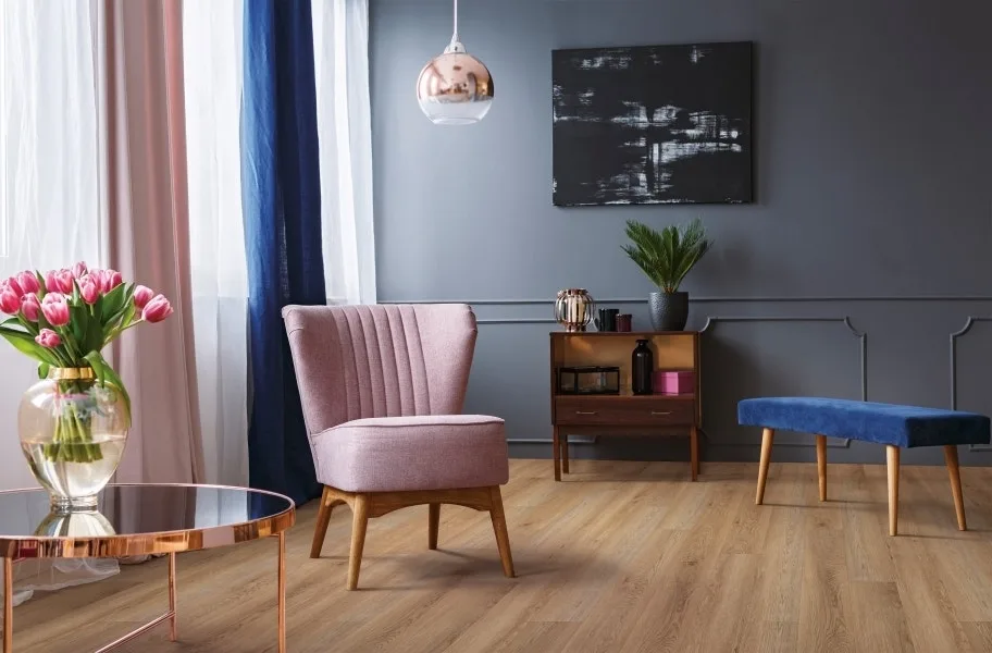 SPC vs WPC: rigid core vinyl flooring in a living room