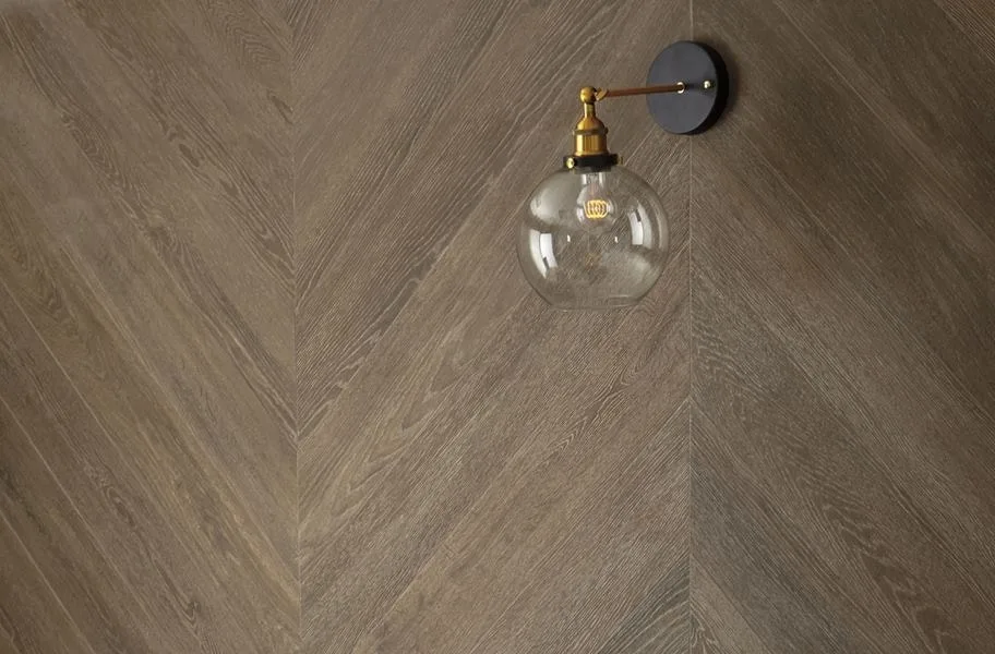 close up view of wood-look wall tile