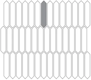 Picket shaped tile layout