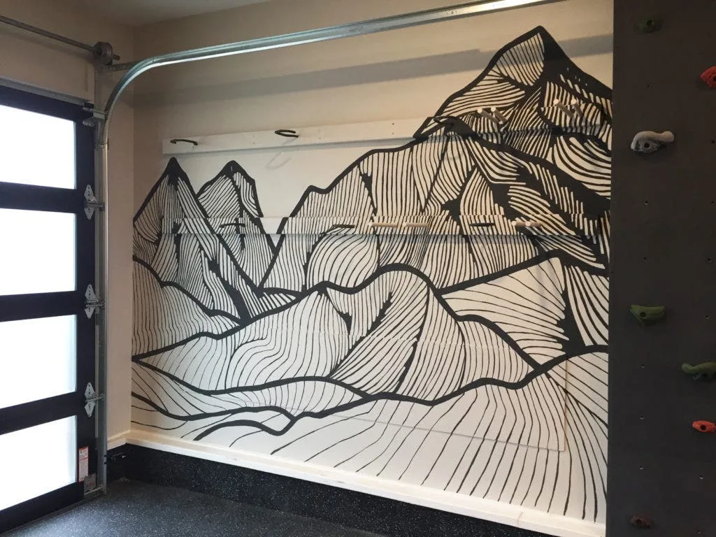 bouldering wall in garage