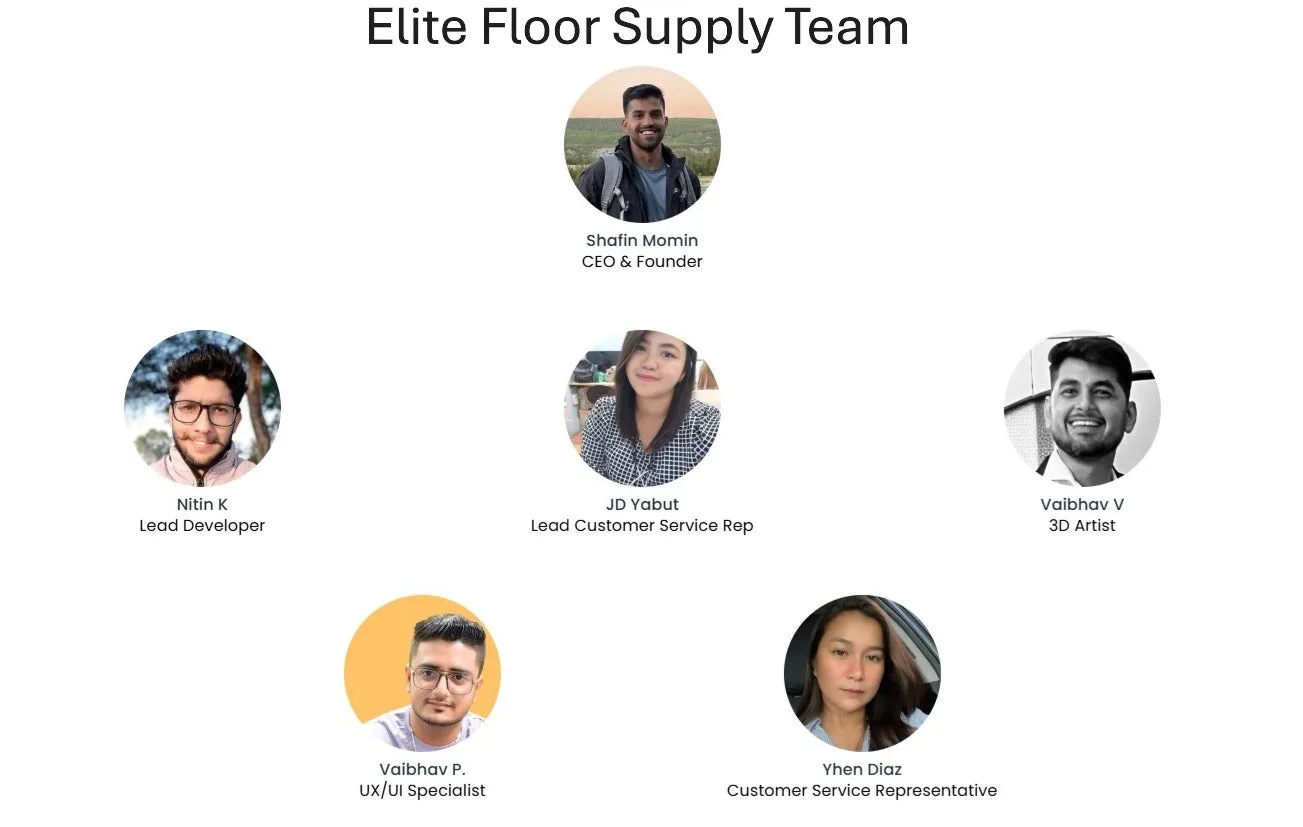 This is an image from Elite Floor Supplys holding company website SASbrandsloop showing their team
