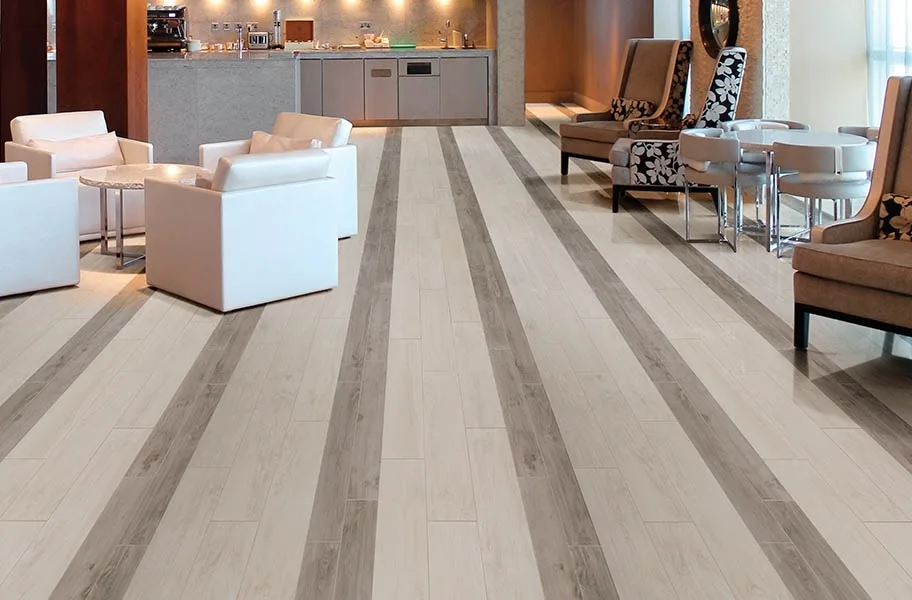 Daltile forest park tile in a corridor layout