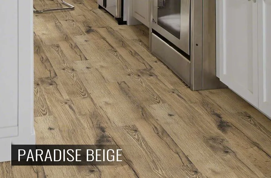 honey toned water resistant laminate in the kitchen