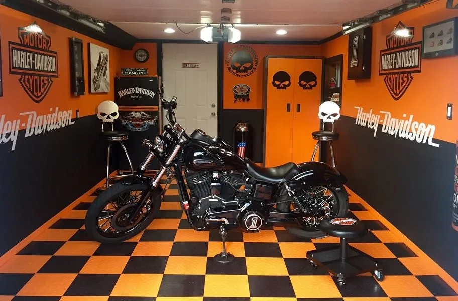 Harley Davidson Themed Garage- Octane Tiles