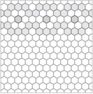 Hexagon tile pattern for a kitchen backsplash