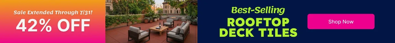 Best-selling rooftop deck tiles 42% off, sale extended through 7/31, shop now