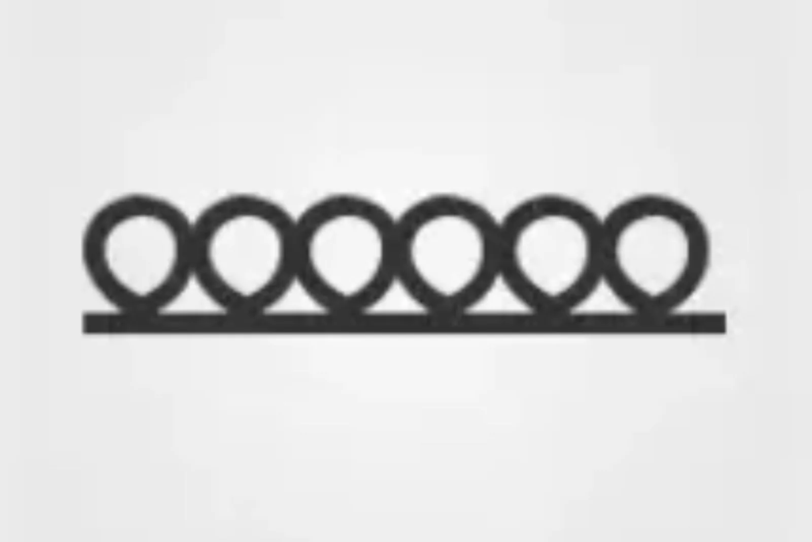 Loop pile carpet construction icon: rows of uncut yarn loops