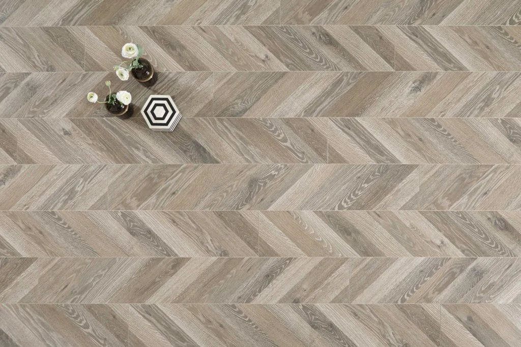 Mannington Palace waterproof laminate flat lay with decor