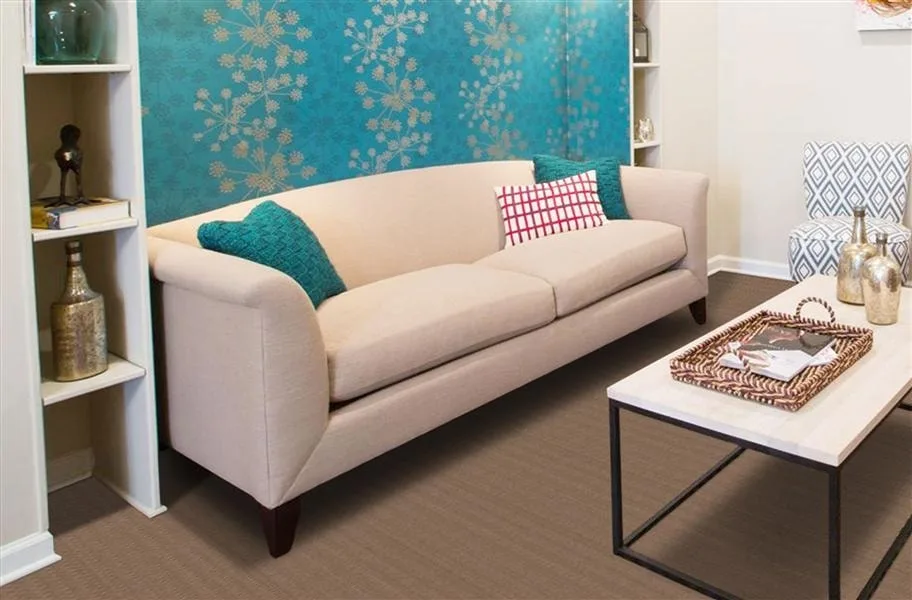 Ribbed Carpet in a living room