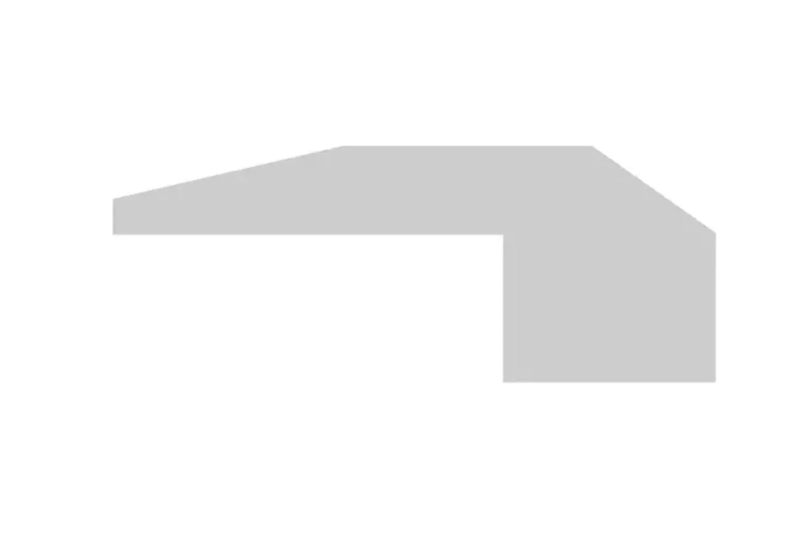 Diagram of a durable quarter-round stair nose transition piece, a professional and protective vinyl flooring accessory.