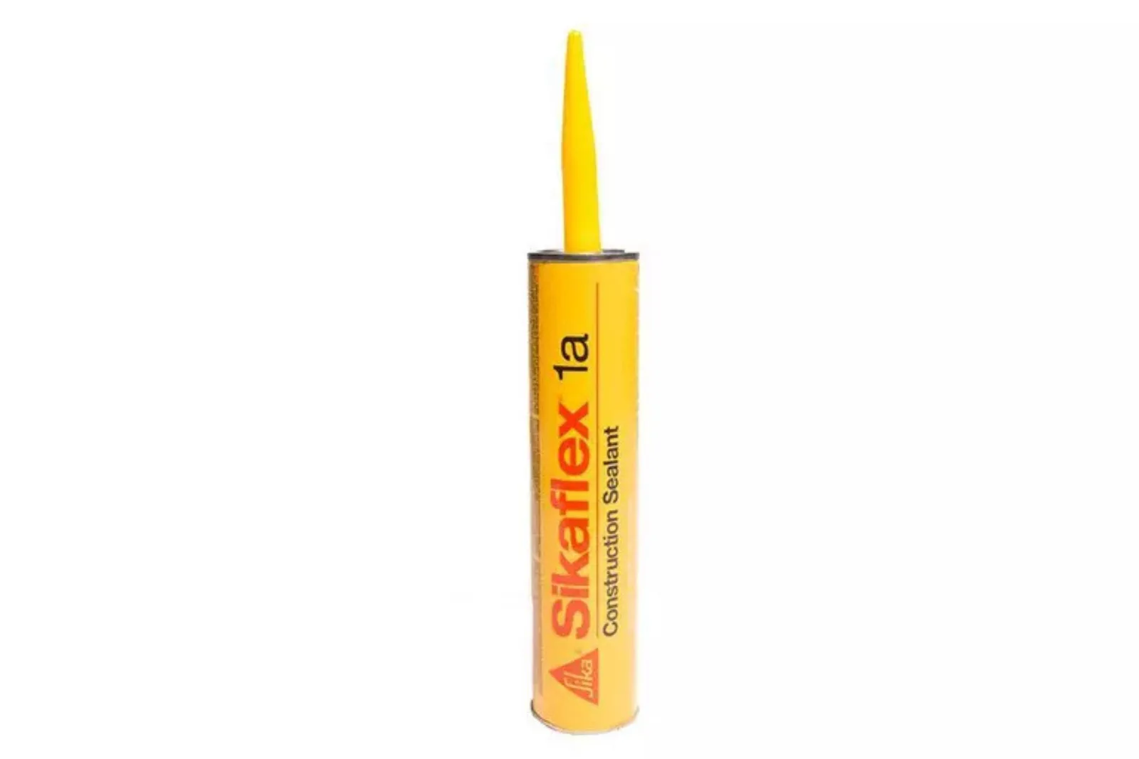 A tube of Sikaflex 1a construction sealant, a high-performance adhesive used for a variety of flooring and building applications.