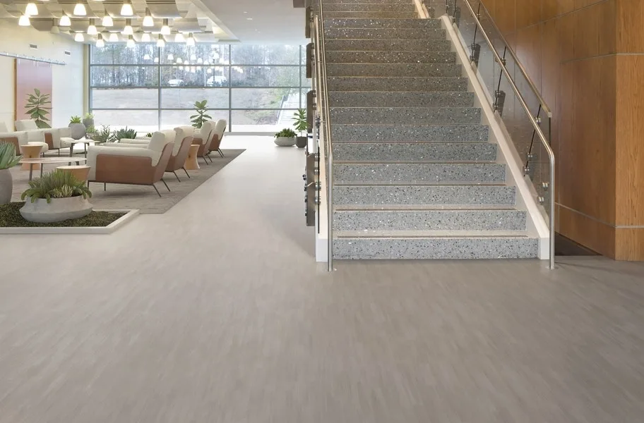 FlooringInc Vinyl Sheet Buying Guide: glue-down commercial sheet vinyl flooring.