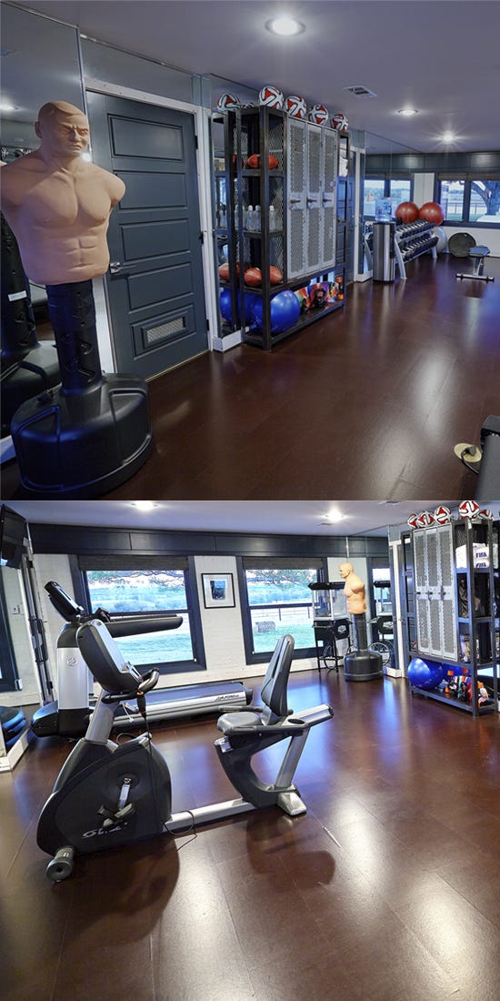 15 Home Gyms Worth Sweating In: Need some help with motivation? A gorgeous, stylish home gym will make you want to spend hours sweating in there every week.